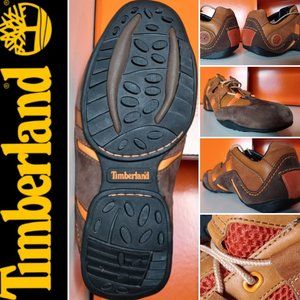 Archive Fashion Vintage RARE Timberland Lace-Up Shoes Orange Honeycomb & Leather